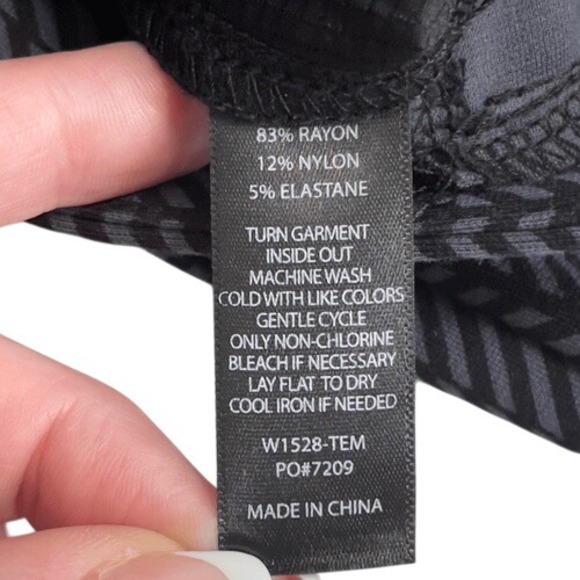 Betabrand Chevron Stripe Dress Yoga Pants Straight Leg Drawstring Size‎ L - Picture 10 of 11